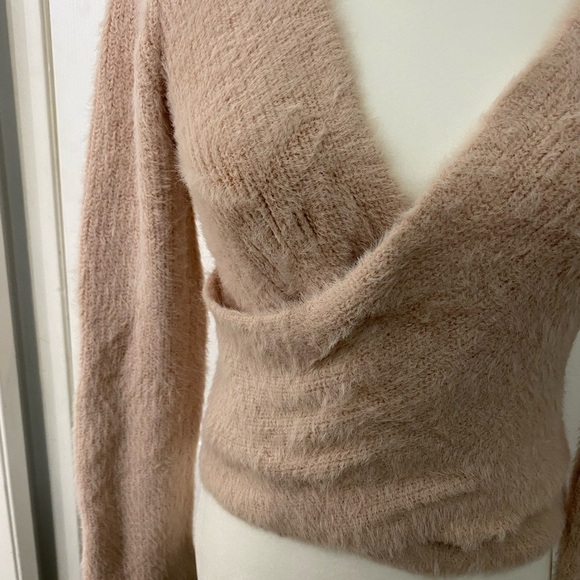 Blush faux wrap sweater - Picture 1 of 3